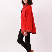 Women's Kerry Cape - Red with Royal Stewart trim