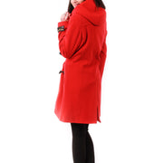 Women's Cashmere Duffle Coat in Red