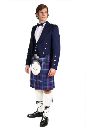 Navy Prince Charlie and 3 Button Vest - Made to Order