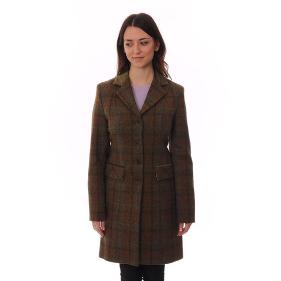 Women's Harris Tweed Coat - Sophie - Brown Check