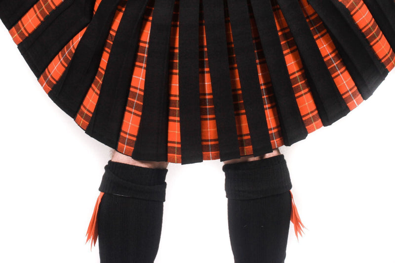 Men's 8 Yard Kilt - 16oz Heavyweight Wool - Black Isle Contrast Kilt - Made to Order