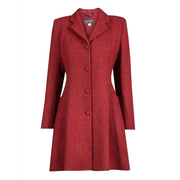 Women's Harris Tweed Coat - Zoe - Red