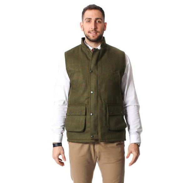 Mens Tweed Bodywarmer – Dark Tweed