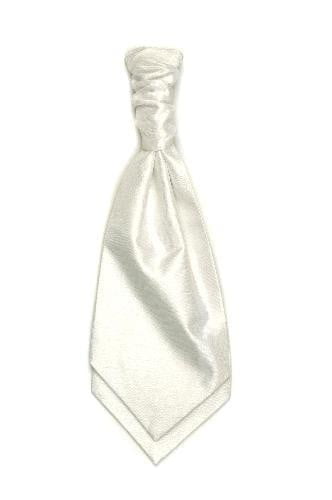 Polyester Shantung Ruche Tie - Ivory