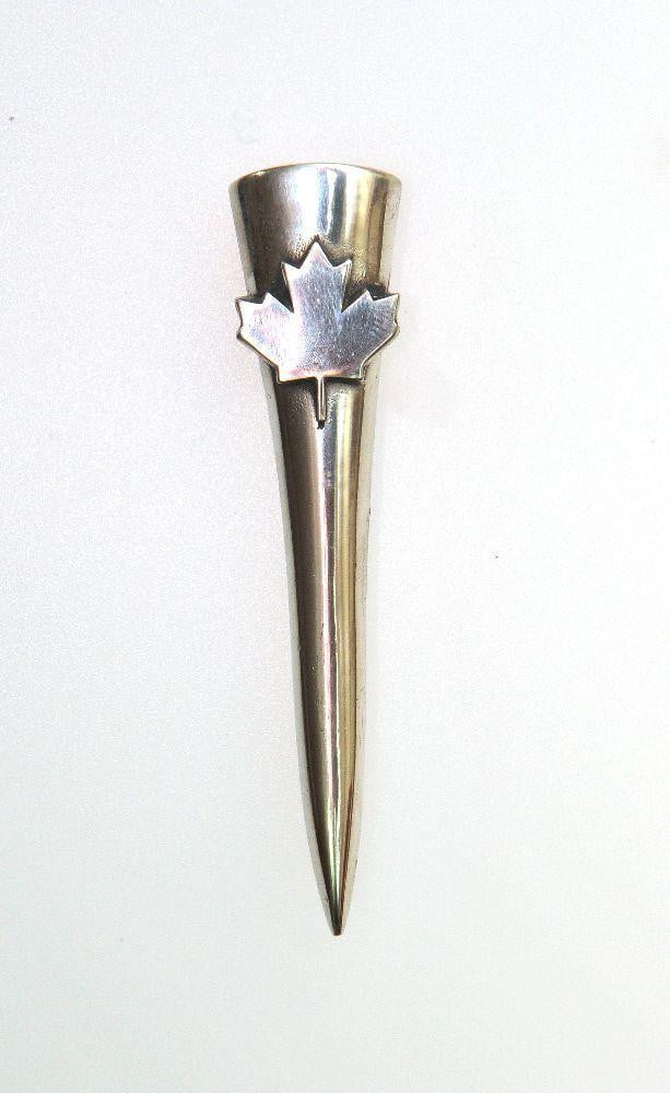 Pewter Maple Leaf Design Kilt Pin