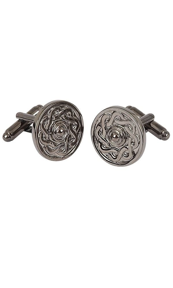 Black Chrome Celtic Cufflinks