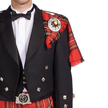 The Clansman Prince Charlie Jacket Full Dress Clan Crested Heavyweight Kilt Outfit