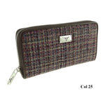 Harris Tweed Long Zip Purse - Staffa - 8 Colours