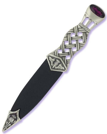 Matt Pewter Lochy Sgian Dubh with Stone Hilt