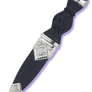 Polished Pewter Masonic Sgian Dubh with Stone Top