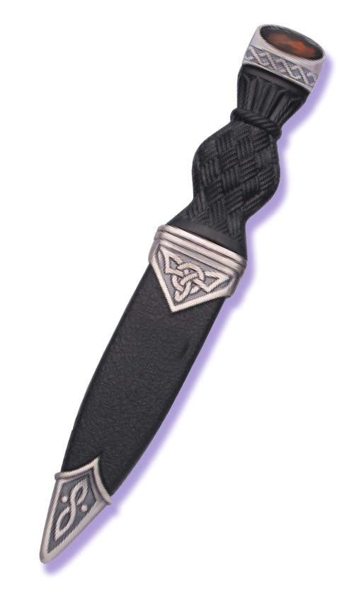 Matt Celtic Sgian Dubh with Stone Hilt