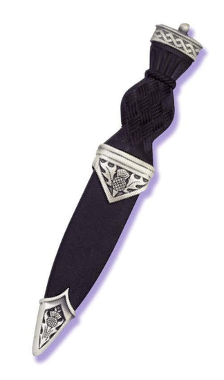 Matt Pewter Thistle Pip Top Sgian Dubh