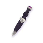 Matt Pewter Thistle Sgian Dubh with Stone Top