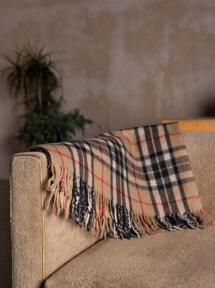 Wool Tartan Blanket - 60'' x 70'' - Thomson Camel