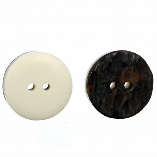 Brown Imitation Horn Button - Large