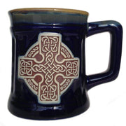 Stoneware Mug with Celtic Cross - 3 Colours