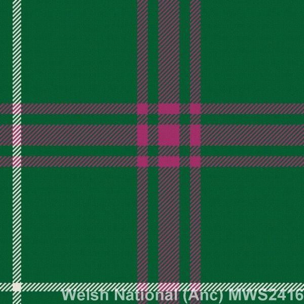 Men's 5 Yard Kilt - House of Edgar 13oz Mediumweight Wool - Welsh National - Made to Order