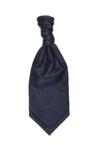 Children's Polyester Shantung Ruche Tie - Navy
