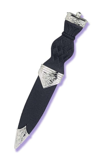 Palladium Plated Celtic Pip Top Sgian Dubh