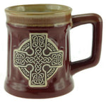 Stoneware Mug with Celtic Cross - 3 Colours