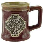 Stoneware Mug with Celtic Cross - 3 Colours