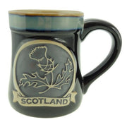 Stoneware Mug with Thistle - 3 Colours