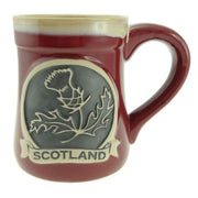 Stoneware Mug with Thistle - 3 Colours