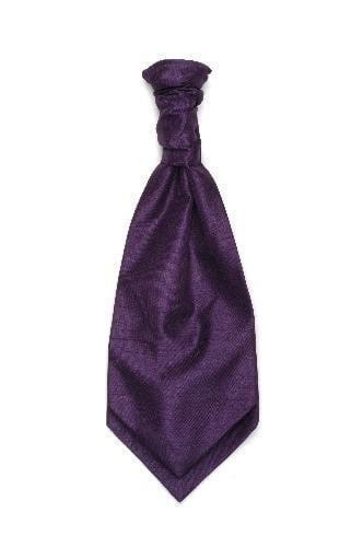 Children's Polyester Shantung Ruche Tie - Purple
