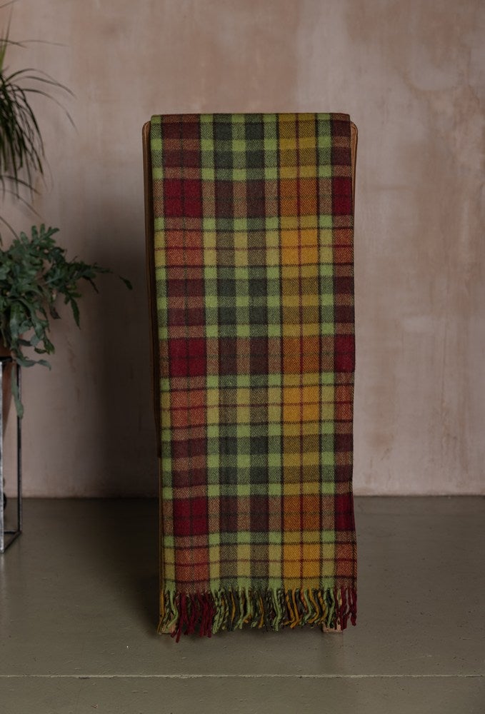 Scottish Tartan Autumn Buchanan throw blanket rug