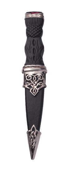 Pewter Dress Morar Sgian Dubh with Stone Hilt