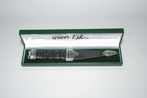 Dress Sgian Dubh - Celtic Knot Design - Saltire Blue