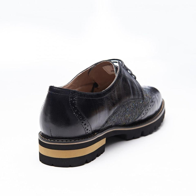 Women's Harris Tweed Brogues by Snow Paw - Black