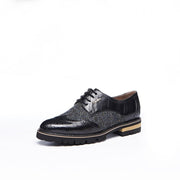 Women's Harris Tweed Brogues by Snow Paw - Black