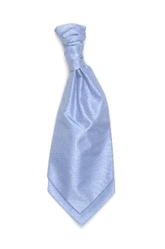 Children's Polyester Shantung Ruche Tie - Sky Blue