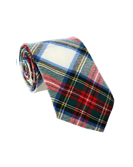 100% Wool Tartan Neck Tie - Stewart Dress Modern