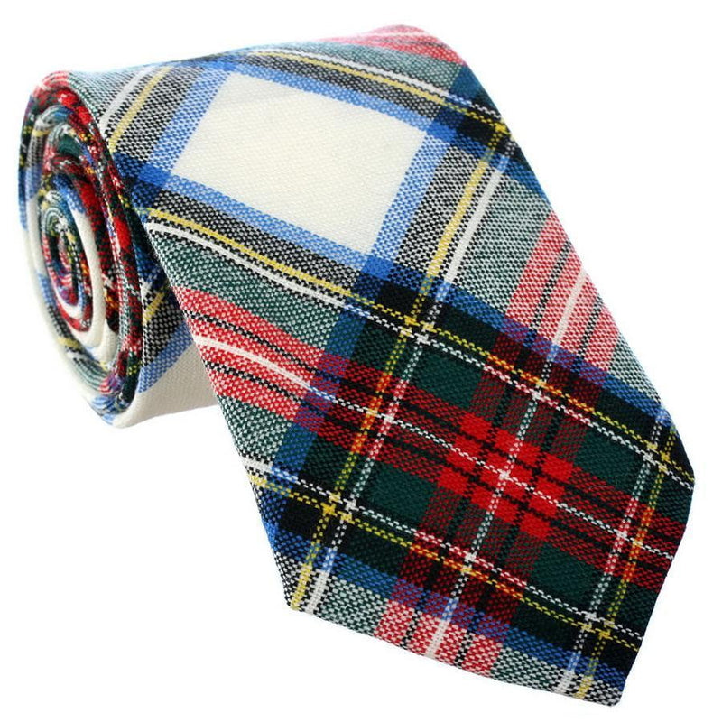 100% Wool Tartan Neck Tie - Stewart Dress Modern