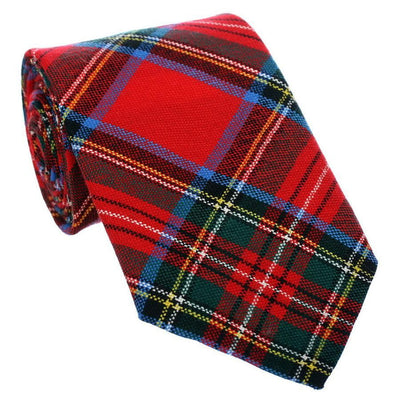 100% Wool Tartan Neck Tie - Royal Stewart Modern
