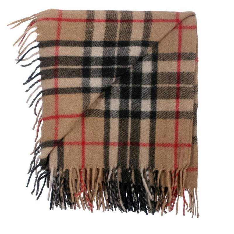 Wool Tartan Blanket - 60'' x 70'' - Thomson Camel