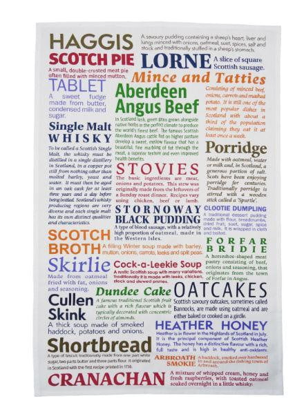 Scottish Delicacies Tea Towel