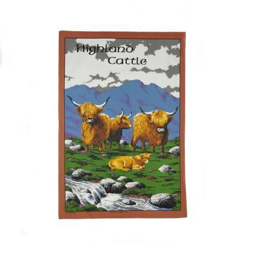 Highland Cattle Tea Towel