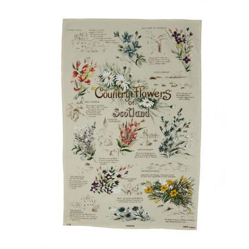 Country Flowers Tea Towel