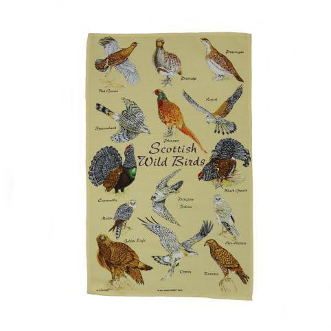 Wild Birds Tea Towel