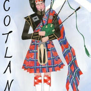 Saltire Piper Tea Towel