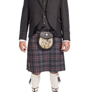 Charcoal Tweed Argyle Jacket 8 Yard Mediumweight Hebridean Tartan Kilt Outfit